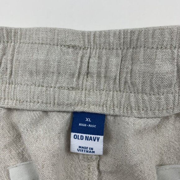 Old Navy Flax Linen Blend High Rise Pull On Shorts XL - Picture 3 of 5